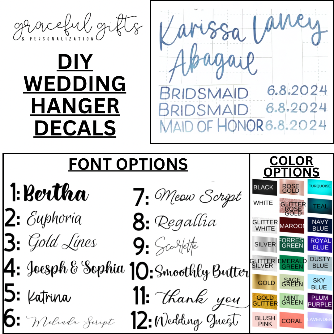 DIY Wedding Hanger Decals