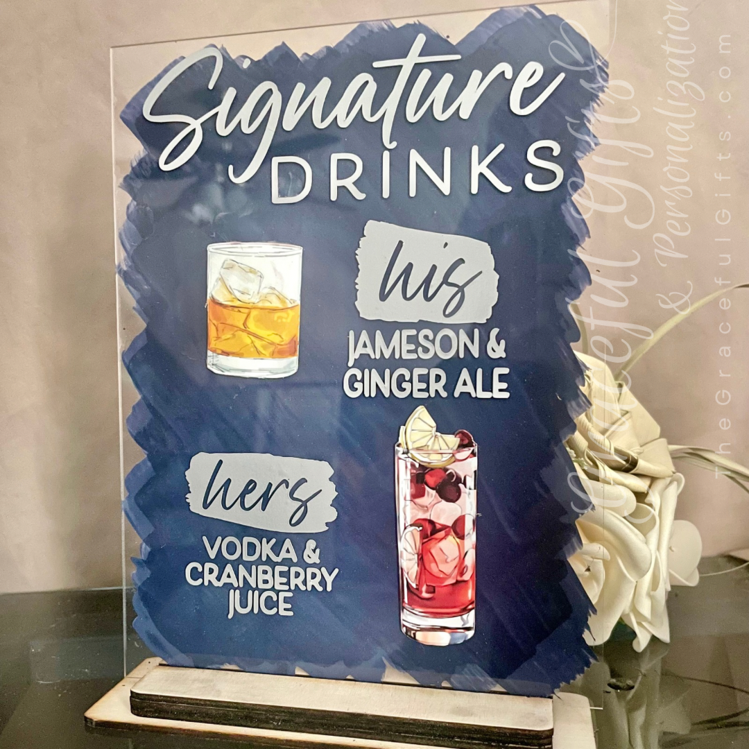 Signature Drinks Wedding Sign