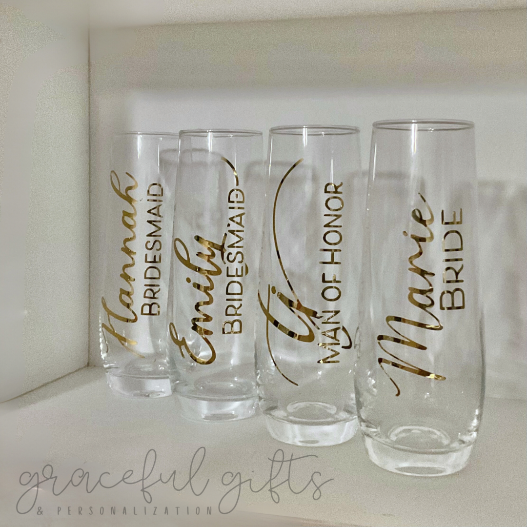 Personalized Champagne Flutes