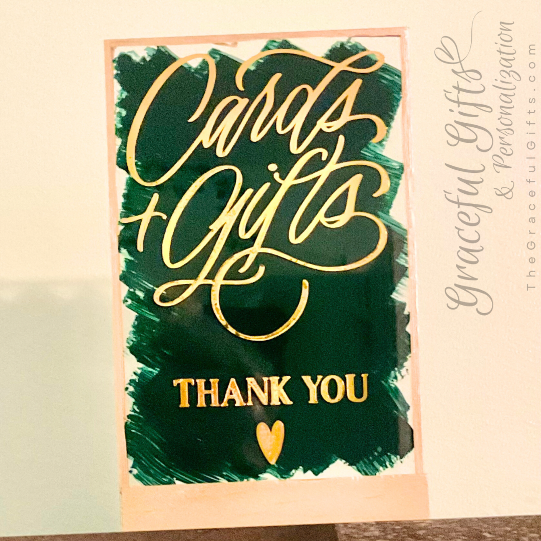 Cards &amp; Gifts Acrylic Wedding Sign