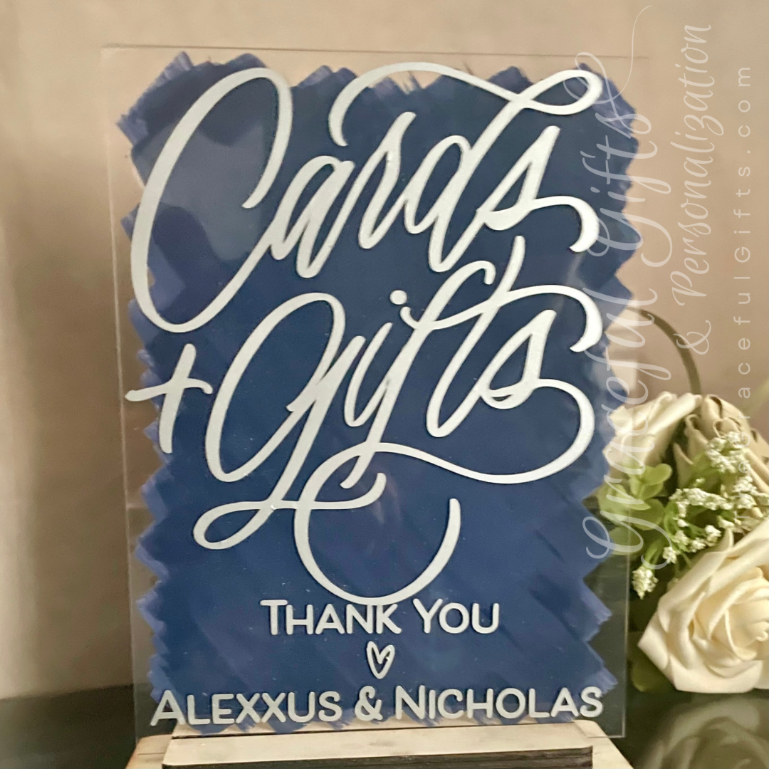 Cards &amp; Gifts Acrylic Wedding Sign