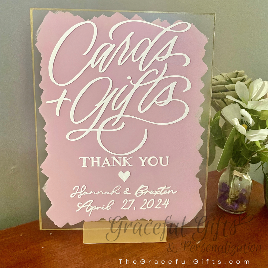 Cards &amp; Gifts Acrylic Wedding Sign