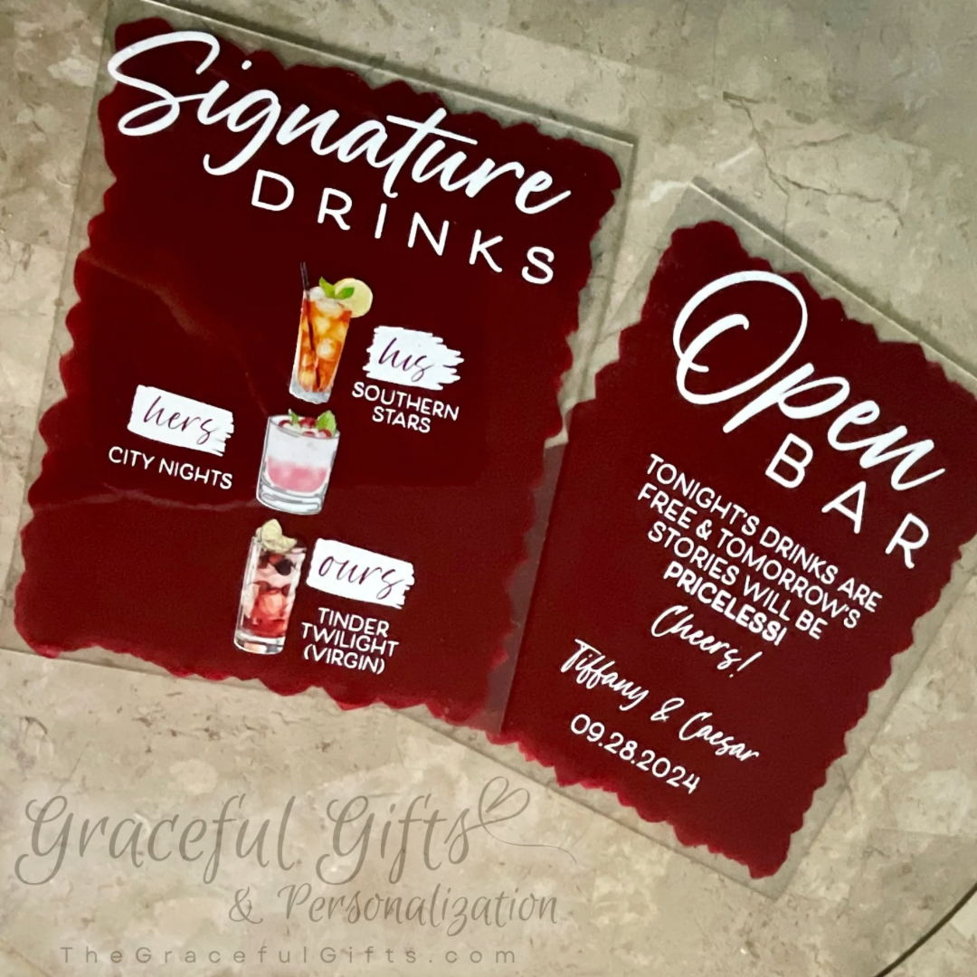 OPEN BAR Wedding SIGN