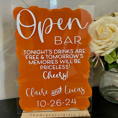 OPEN BAR Wedding SIGN