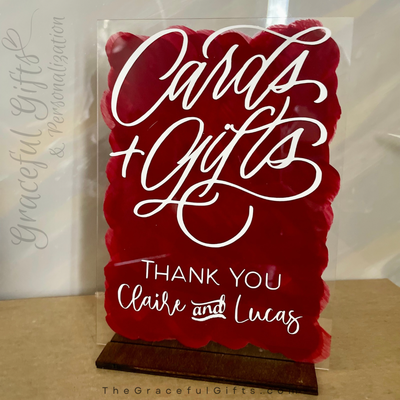Cards &amp; Gifts Acrylic Wedding Sign