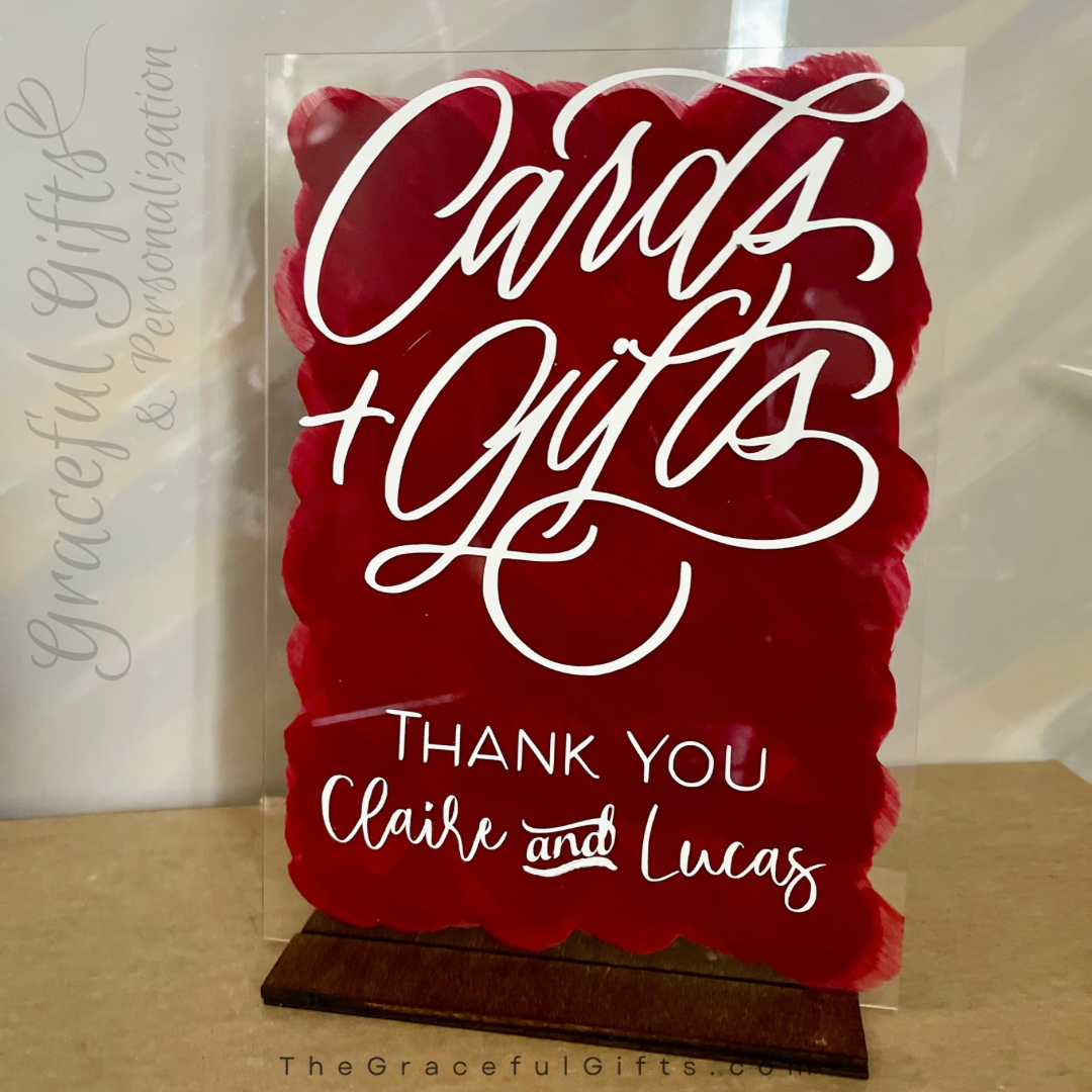 Cards &amp; Gifts Acrylic Wedding Sign
