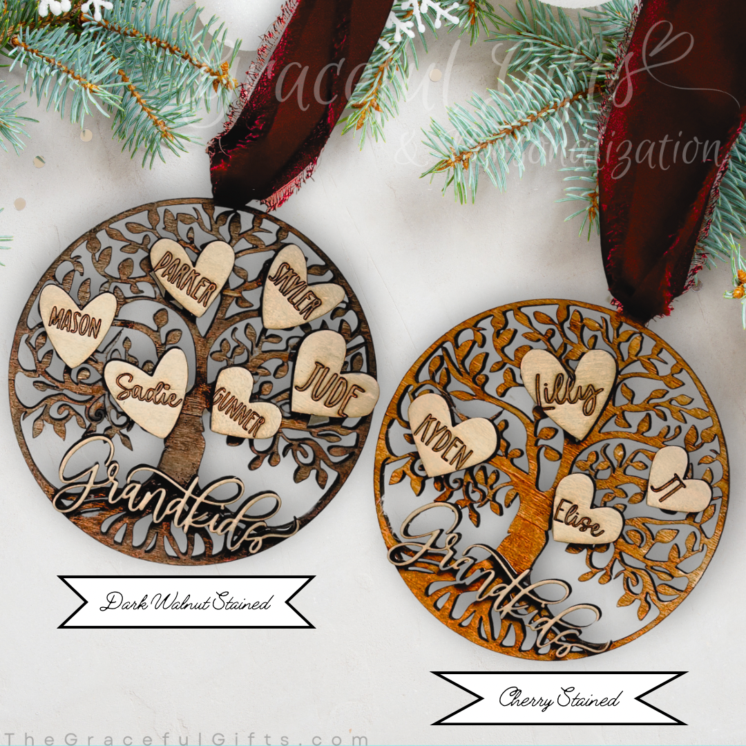 Grandkids Custom Christmas Ornament