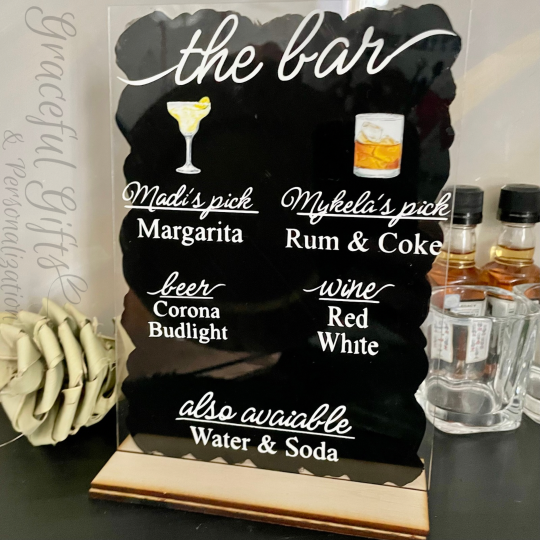 Signature Cocktails + BAR MENU SIGN