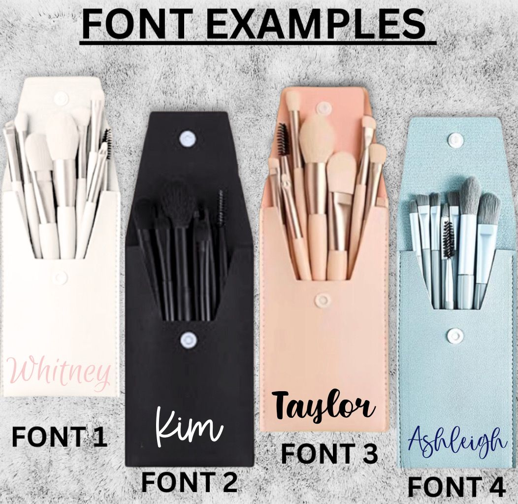 Personalized Travel Makeup Brush Set