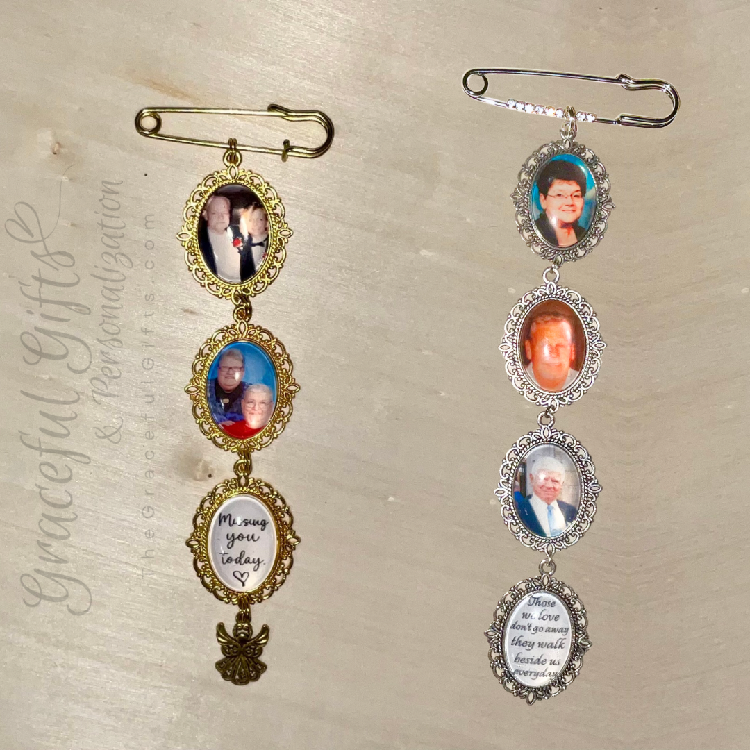 Bouquet Memorial Photo Charms