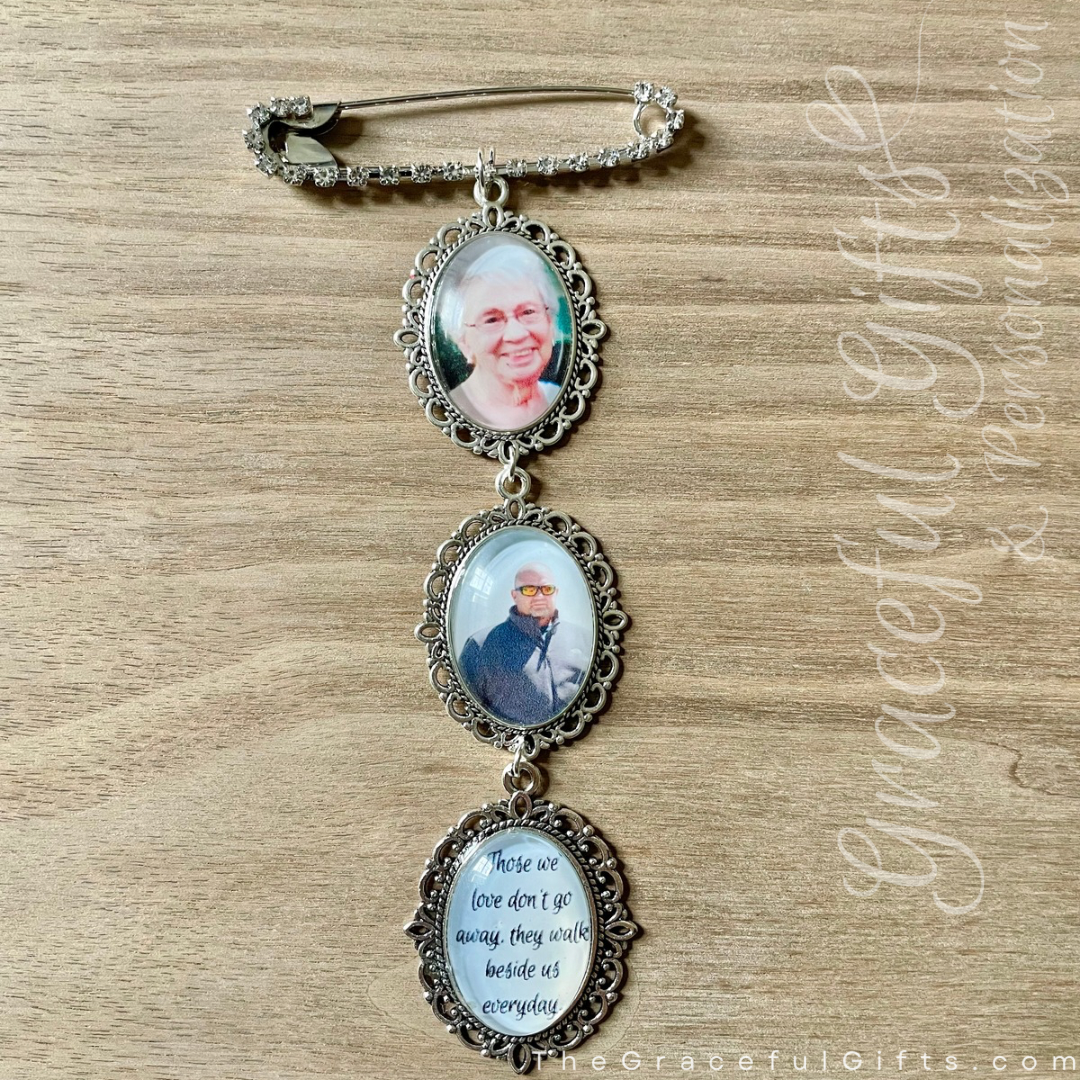 Bouquet Memorial Photo Charms