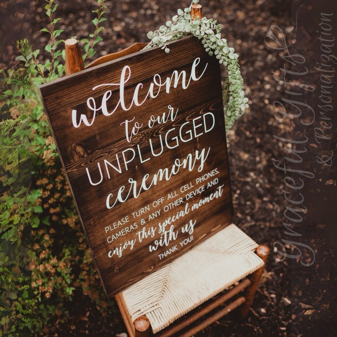Large UNPLUGGED CEREMONY Sign