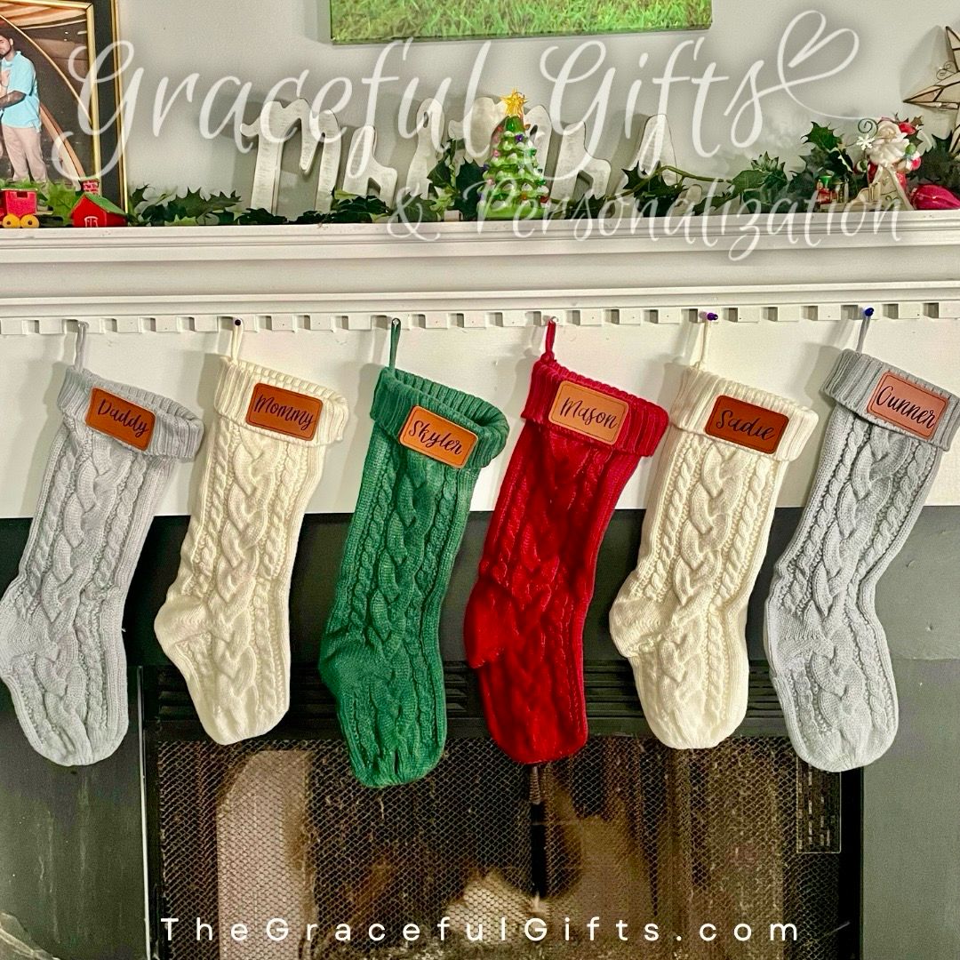 Personalized Knitted Christmas Stockings