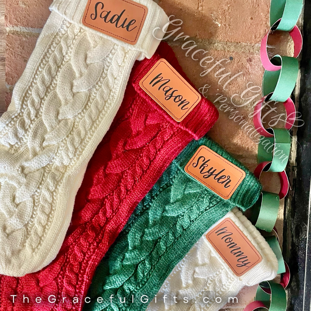Personalized Knitted Christmas Stockings