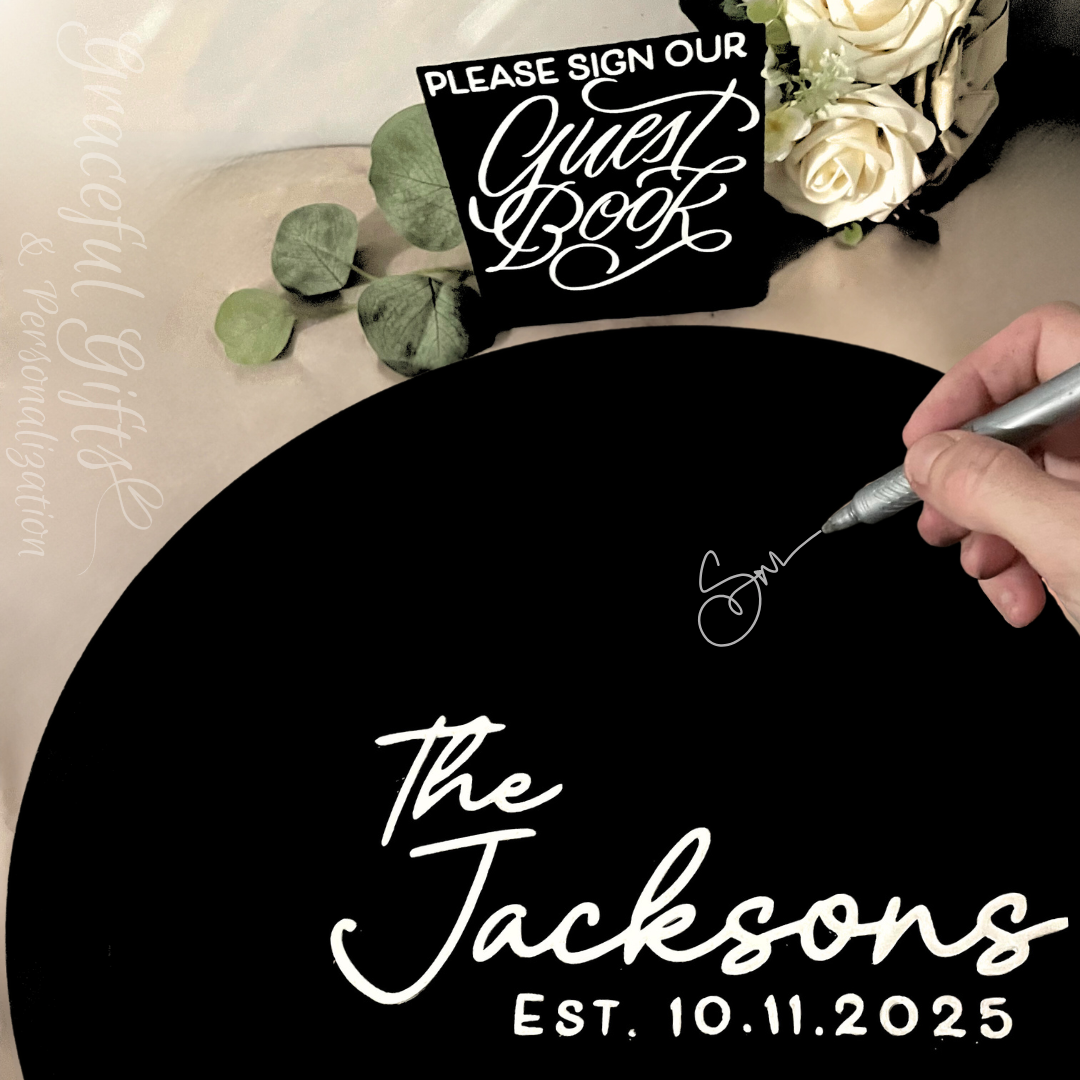 3D Wooden Guest Book Sign