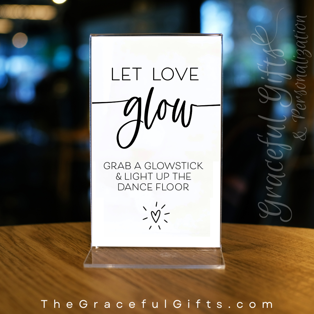 Glow Stick - Minimalist Wedding Sign [PRINT]