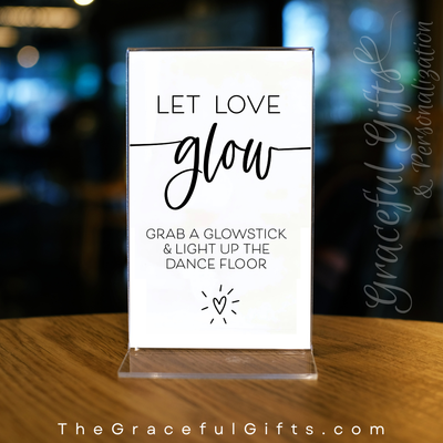 Glow Stick - Minimalist Wedding Sign [PRINT]