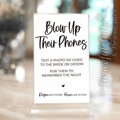 Blow Up Their Phones - Minimalist Wedding Sign [PRINT]
