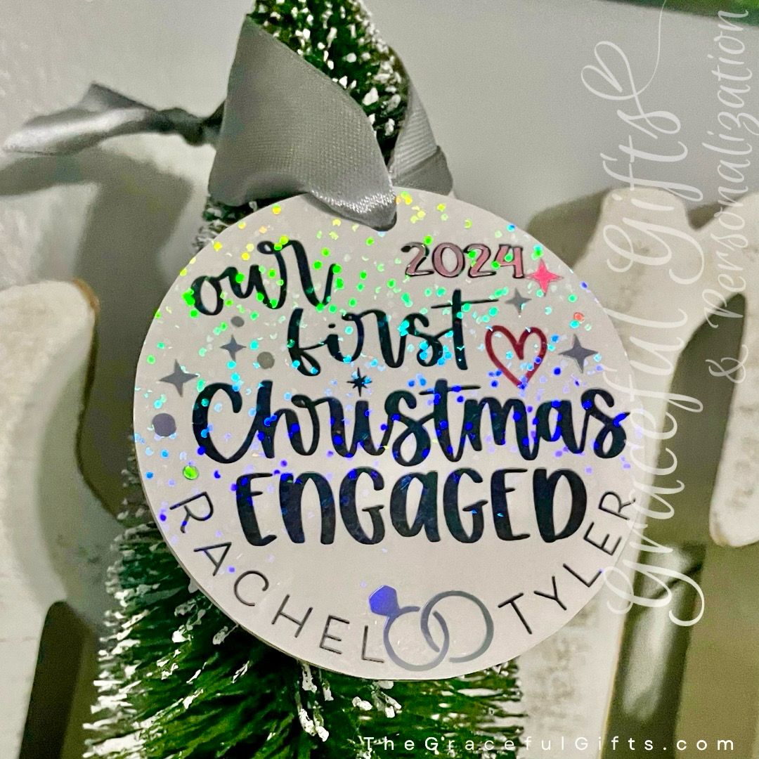 First Christmas Engaged // Newlywed Ornament