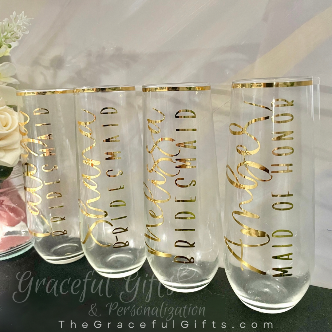 Personalized Champagne Flutes