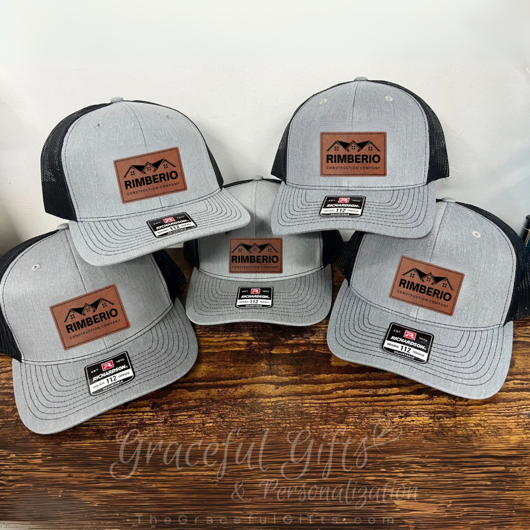 Custom LOGO Leather Patch SnapBack Hat