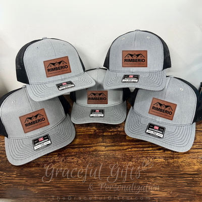 Custom LOGO Leather Patch SnapBack Hat