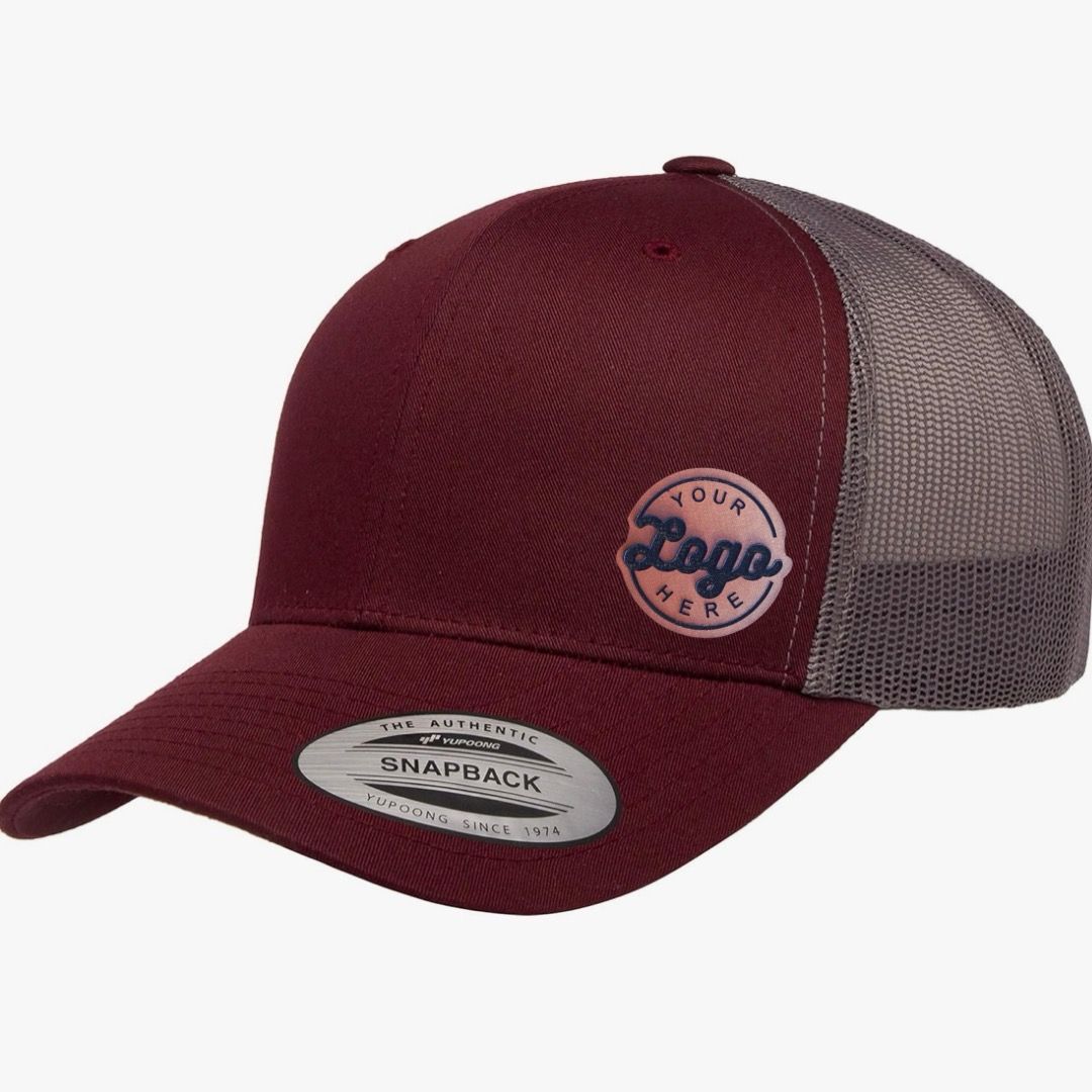 Custom LOGO Leather Patch SnapBack Hat