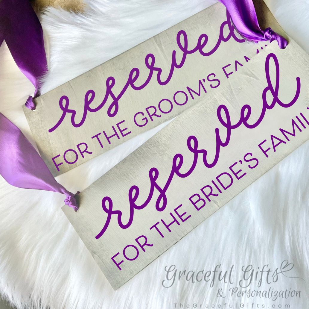 Reserved Chair/Isle Signs