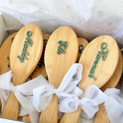 Personalized Wooden Brush Gift Favor