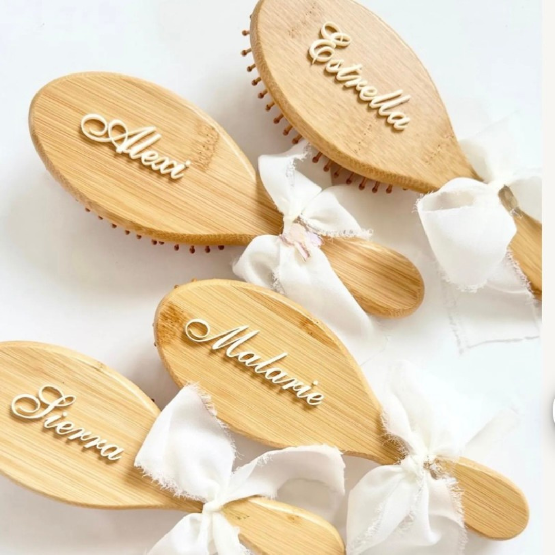 Personalized Wooden Brush Gift Favor