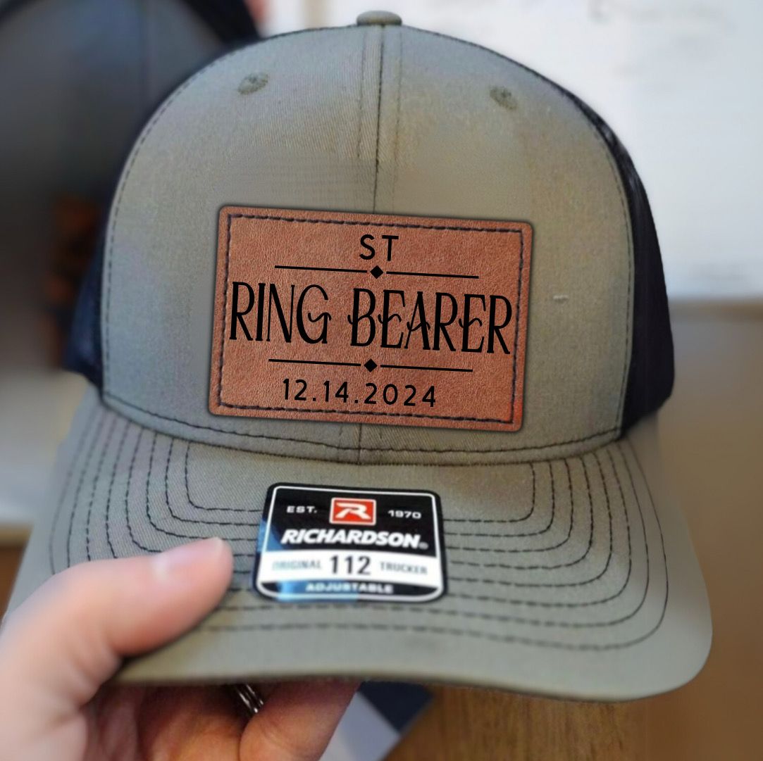 Groom’s Party Custom Leather SnapBack Patch Hats