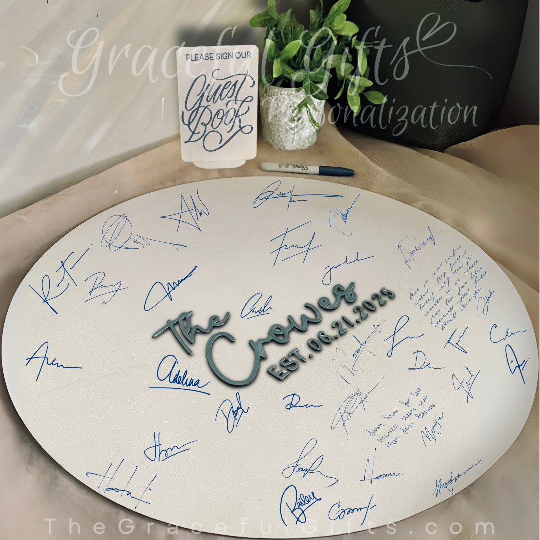 3D Wooden Guest Book Sign