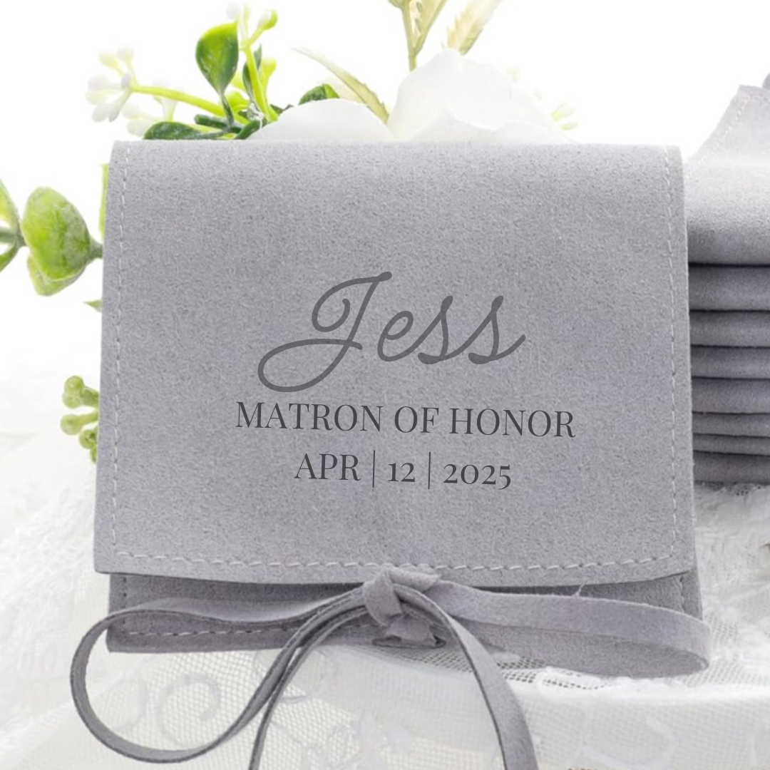 Bridesmaid Bracelet with Personalized Jewelry Bag