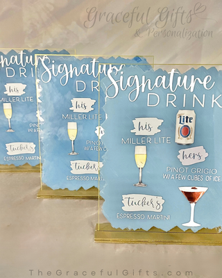 Signature Drinks Wedding Sign