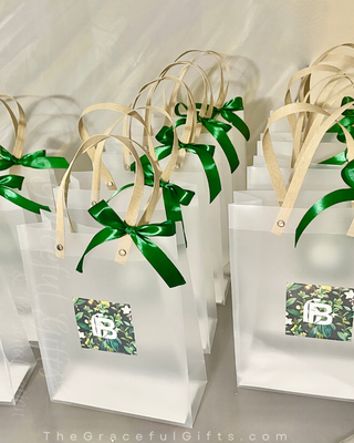 Custom Frosted Business Event Favor Bags
