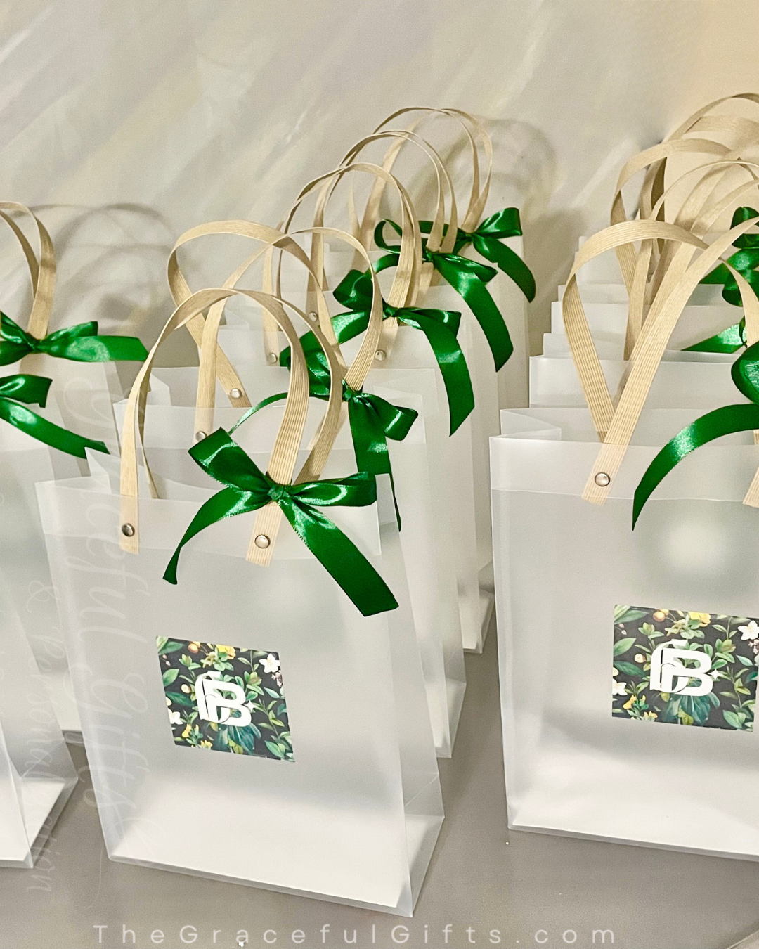 Custom Frosted Business Event Favor Bags