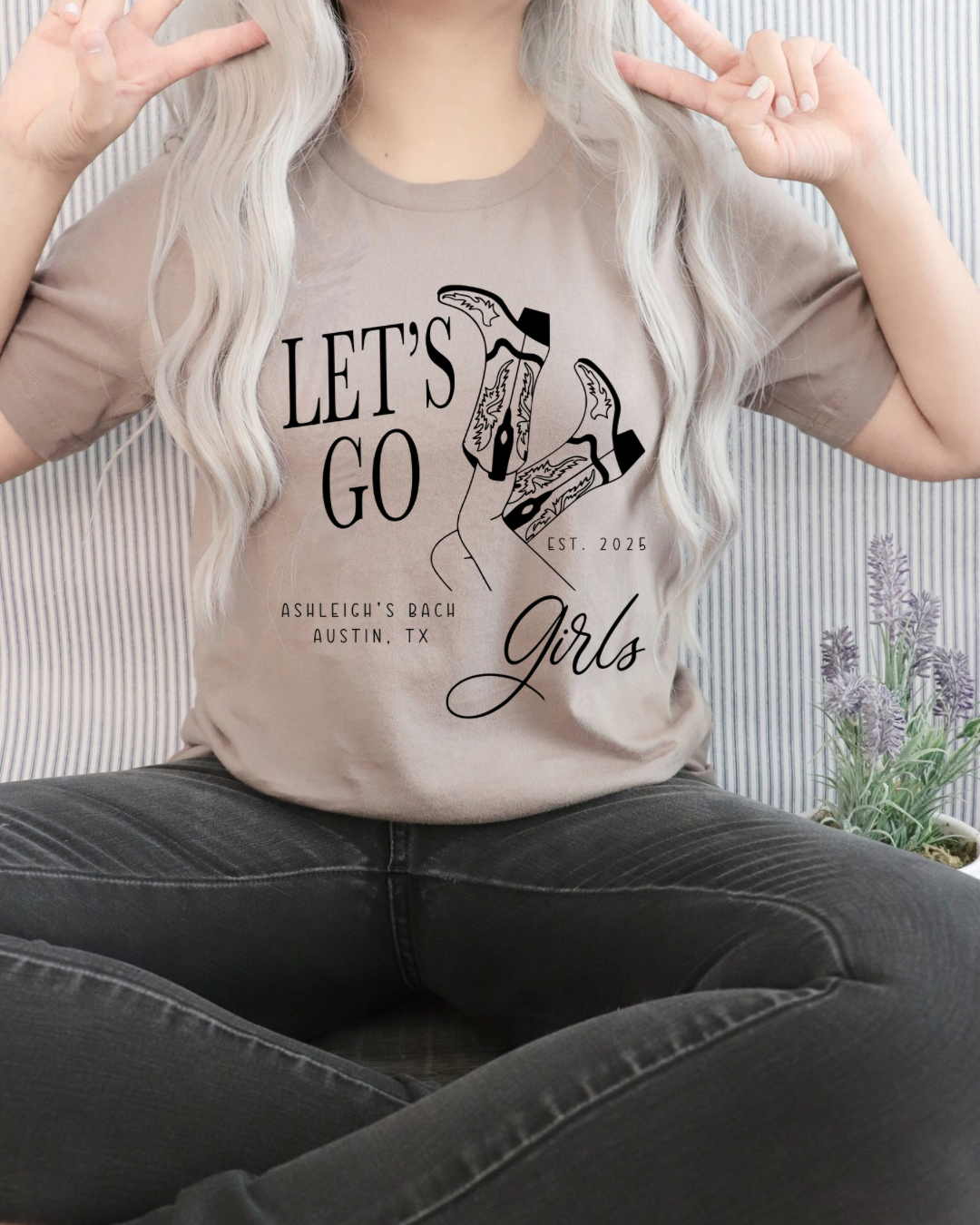 LET’S GO GIRLS Cowgirl Boots Bachelorette t-shirt