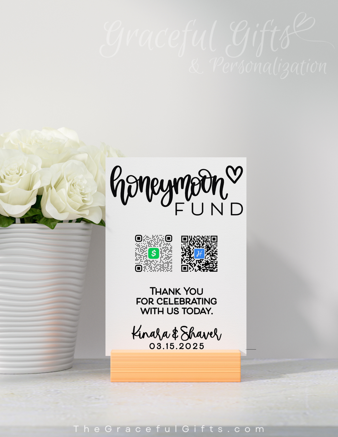 Honeymoon FUND - Minimalist Wedding Sign [PRINT]
