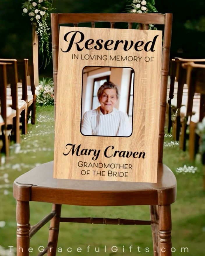 Large Reserved Chair Memorial Plaque