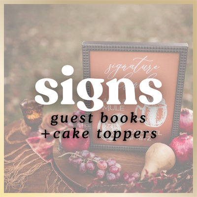 Signs , Guestbooks &amp; Cake Toppers