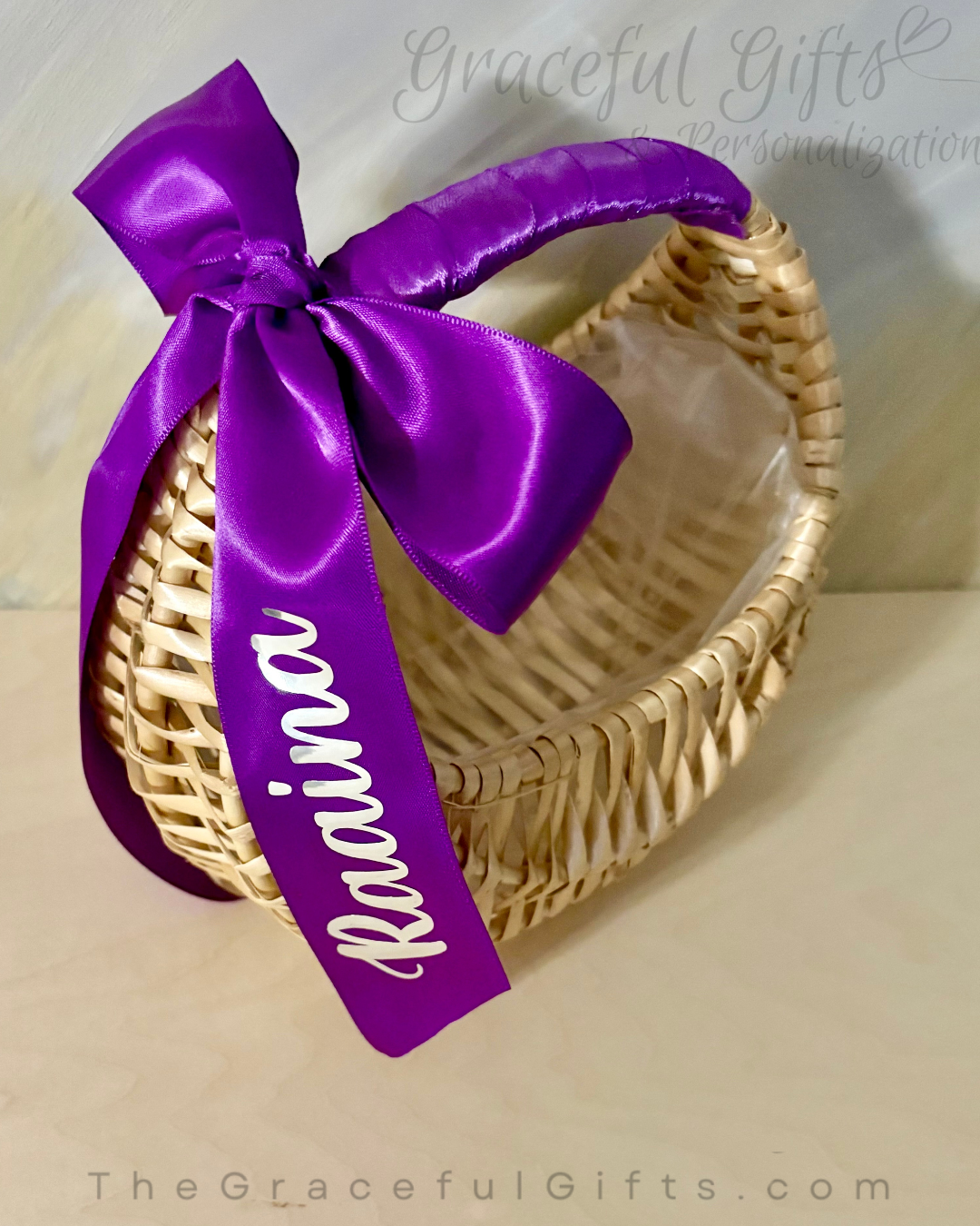 Half Moon Flower Girl Basket