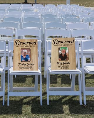Large Reserved Chair Memorial Plaque