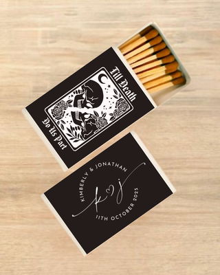 TIL Death Matchbox Wedding Favors