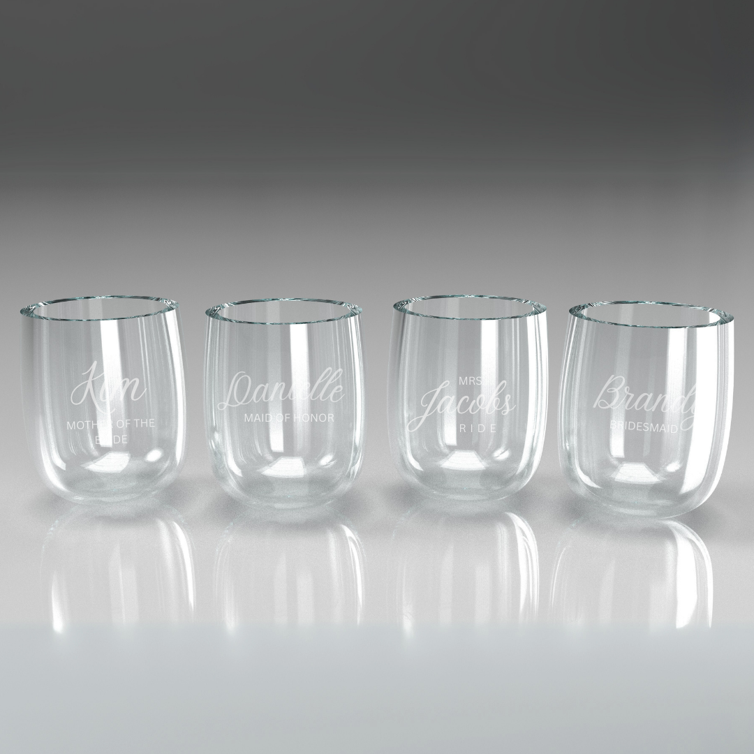 Personalized Stemless Wine Glasses