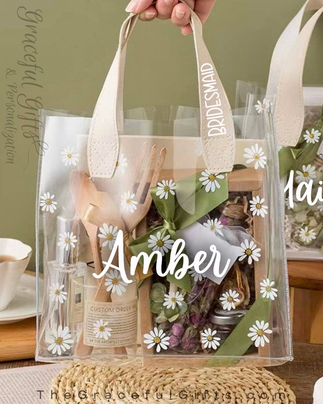 Reusable Bridal Party Daisy Gift Bag