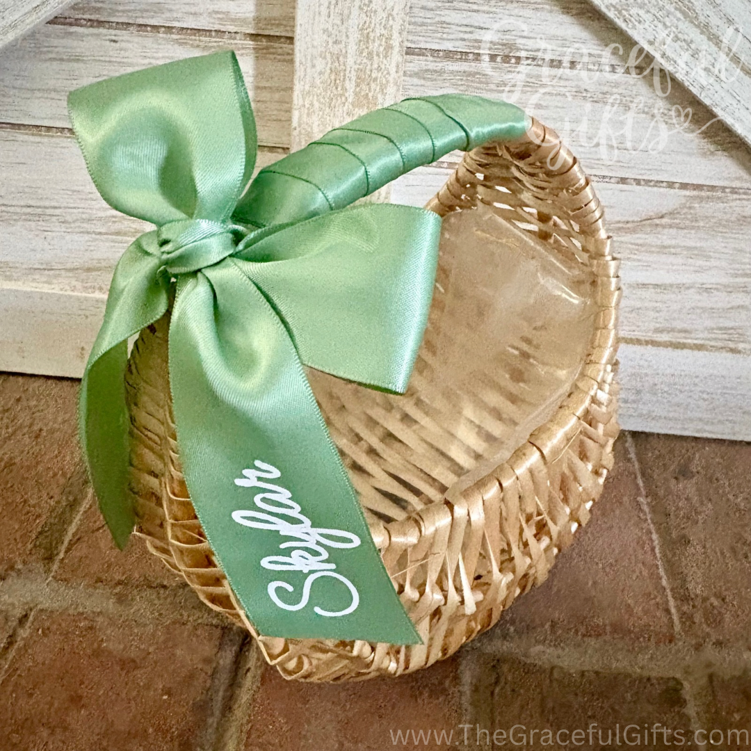 Half Moon Flower Girl Basket