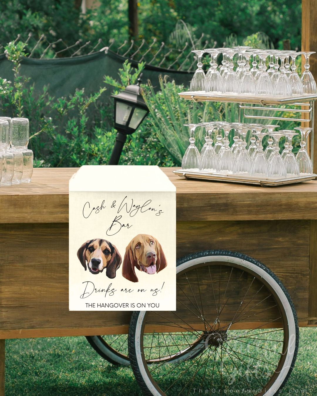 Drinks are on us! PET Fabric Bar Banner Sign