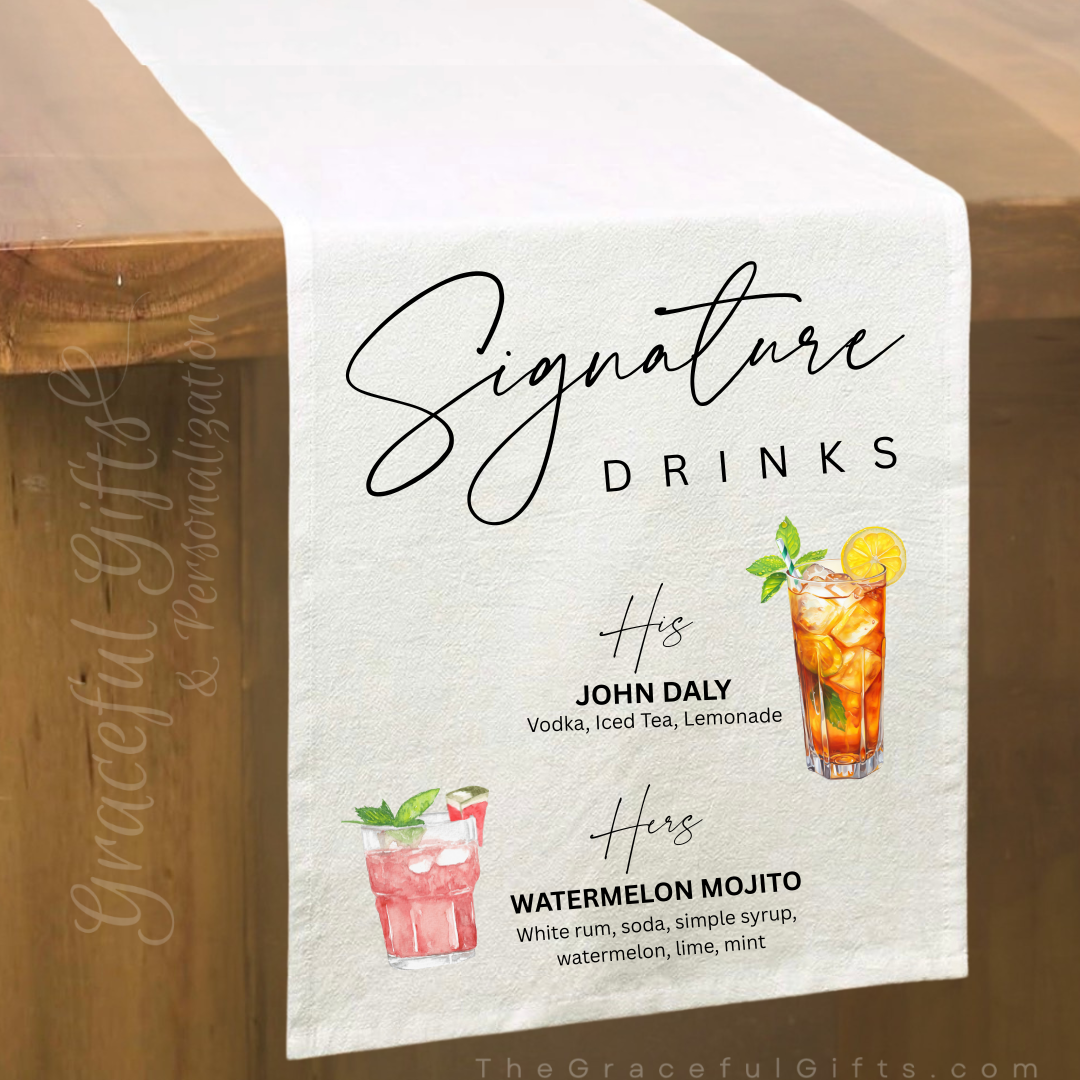 Signature DRINKS Fabric Bar Banner Sign
