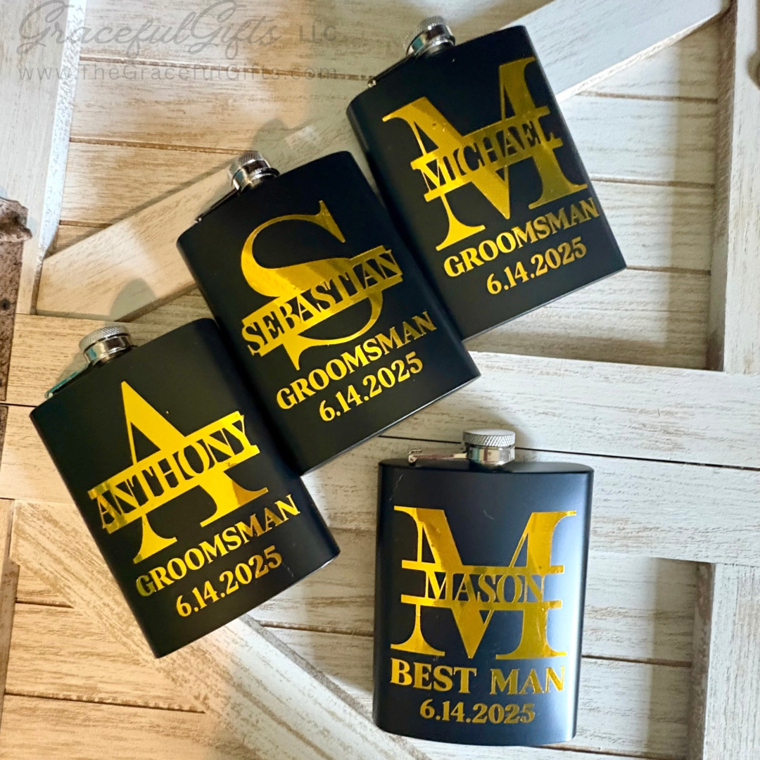 Black Stainless Steel Flasks