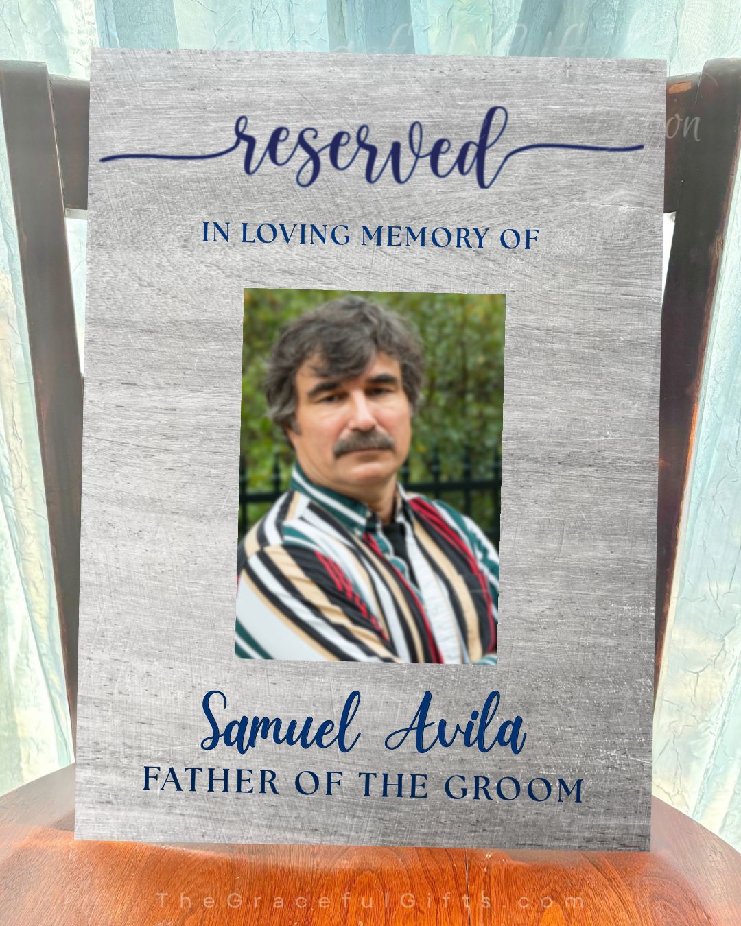 Large Reserved Chair Memorial Plaque